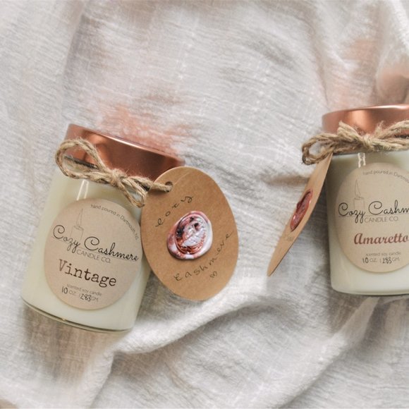 Amaretto 10oz Soy Candle Hand Poured - Picture 4 of 9